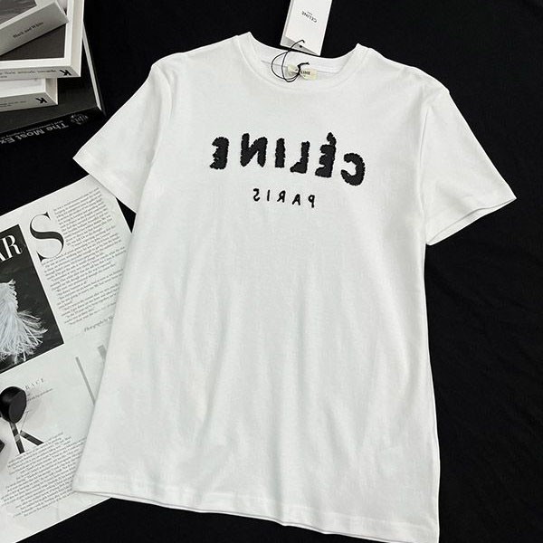 Free shipping Celine cotton jersey T-shirt fake logo Cei25360 Free shipping Celine cotton jersey T-shirt fake logo Cei25360