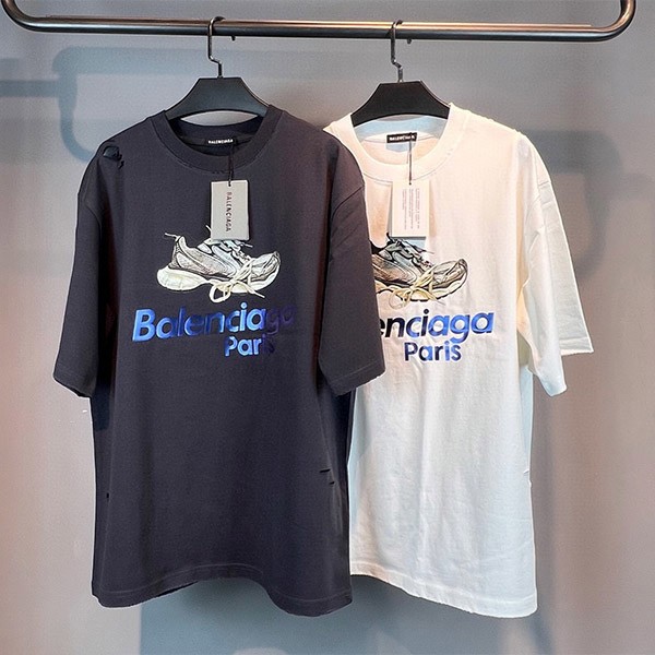 Balenciaga logo T-shirt replica unisex 2 colors baa00405 Balenciaga logo T-shirt replica unisex 2 colors baa00405