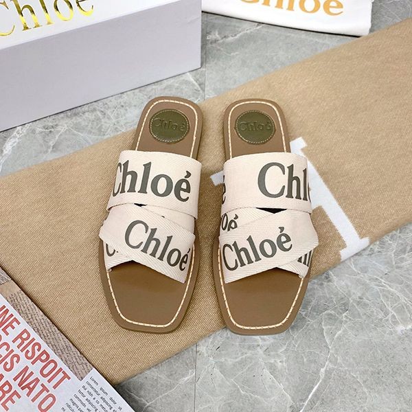New color release ★ Chloe Woody Flat Mule Sandals Replica CHP10404