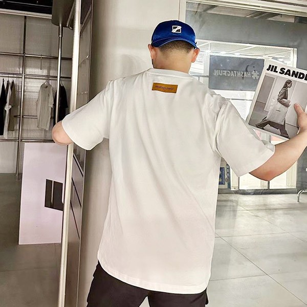 Free shipping Louis Vuitton logo T-shirt replica vuq94210