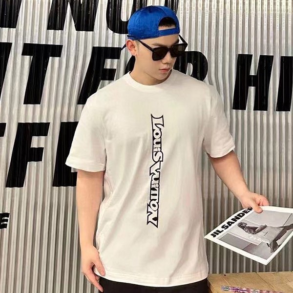 Free shipping Louis Vuitton logo T-shirt replica vuq94210