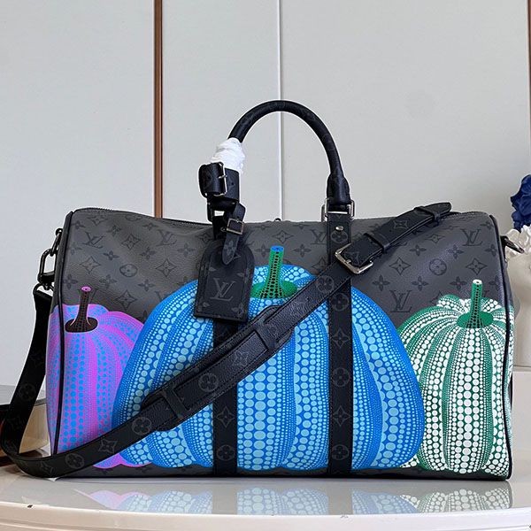 Classic Louis Vuitton x Yayoi Kusama replica Boston bag M46441 Classic Louis Vuitton x Yayoi Kusama replica Boston bag M46441