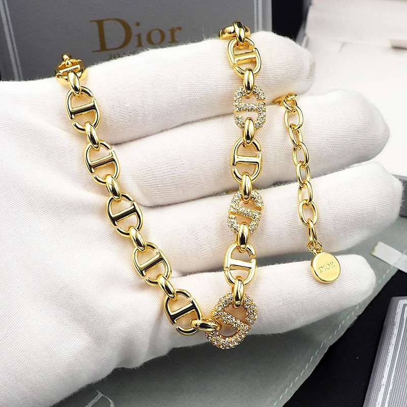 ★Popular in Japan! Dior CD NAVY necklace replica deq89580