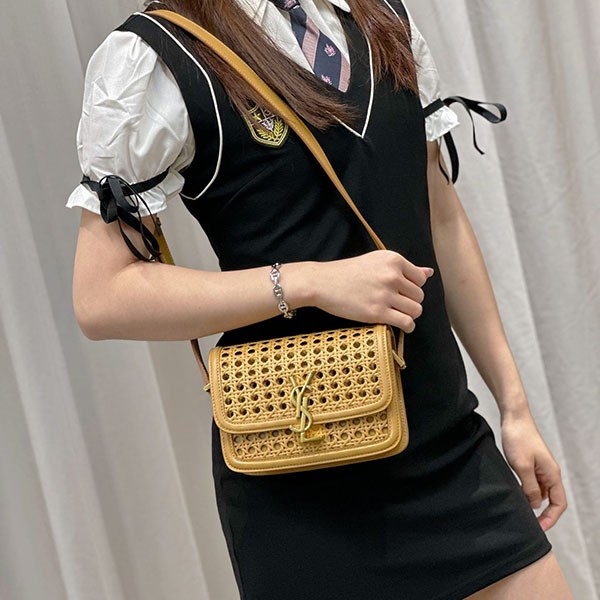 Saint Laurent Solferino Box Replica Wicker Shoulder Bag Sac07398 Saint Laurent Solferino Box Replica Wicker Shoulder Bag Sac07398