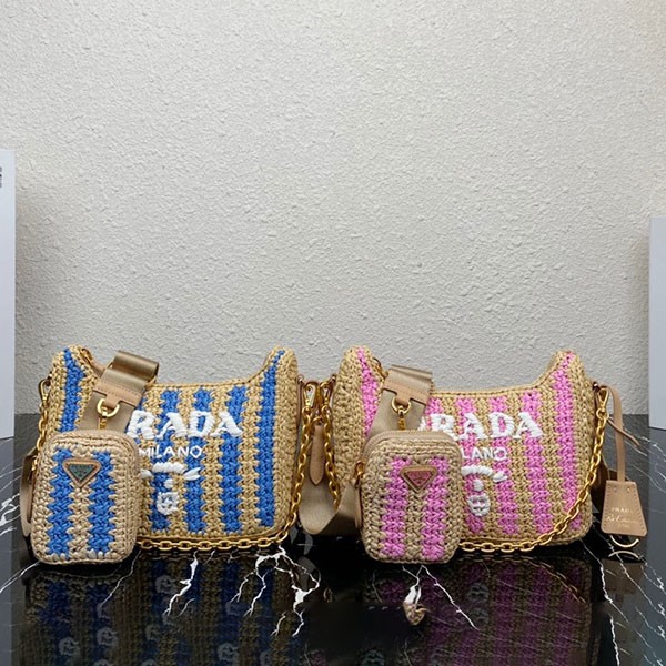 Prada Re Edition 2005 Raffia Bag Replica 2 Colors pua72172
