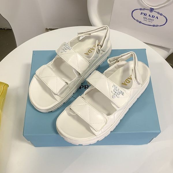 Free shipping Prada Padded Nappa Leather Sandals Replica 3 colors put24136