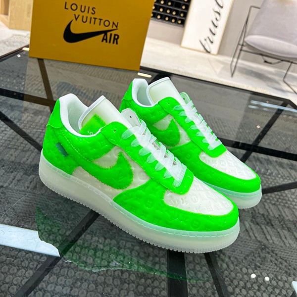 Louis Vuitton x Nike Air Force 1 Replica Low by Virgil Abloh "Green/White" nah59061