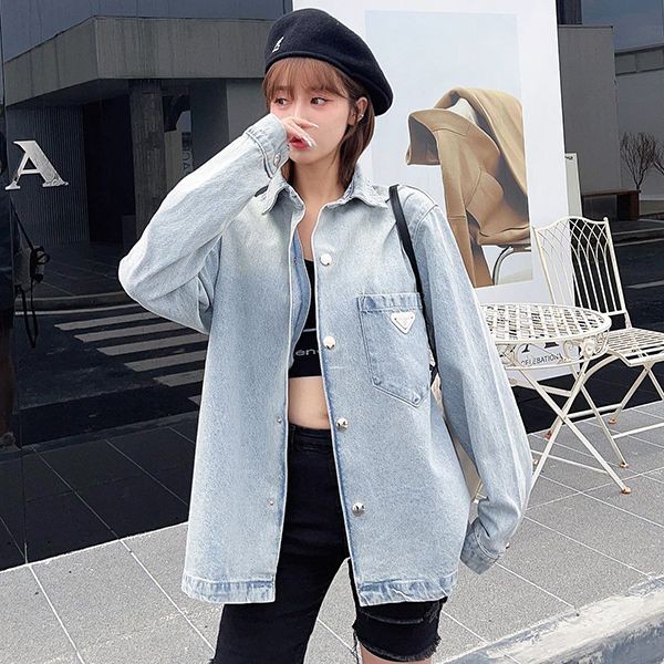 Perfect gift Prada oversized organic denim shirt replica pug88972