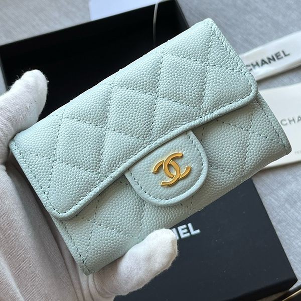 Cute Chanel mini wallet, caviar, fake, light gold hardware, shf05789