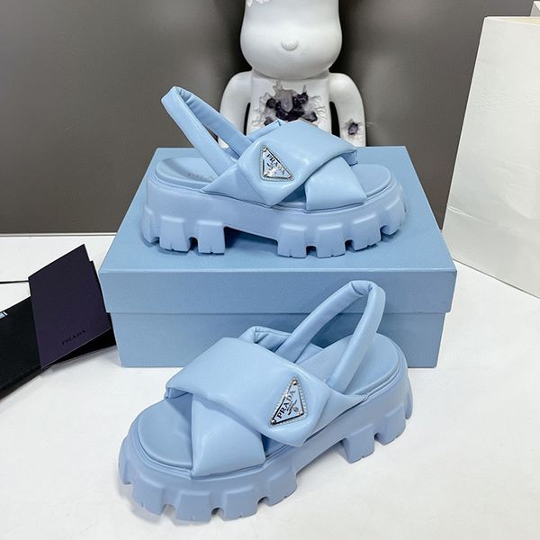 Many celebrities love Prada replica Monolith padded nappa leather sandals pum26463 Many celebrities love Prada replica Monolith padded nappa leather sandals pum26463