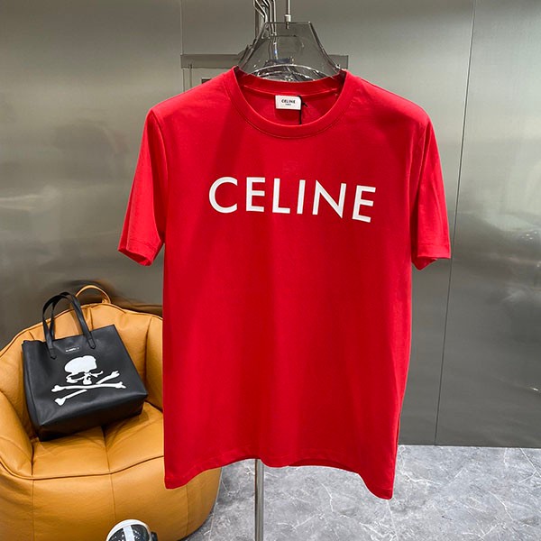 Celine T-shirt, cheap, unisex, loose, logo print, Cew67794 Celine T-shirt, cheap, unisex, loose, logo print, Cew67794