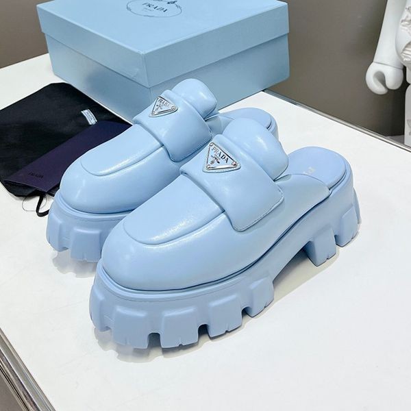 Luxury brand Prada soft padded nappa leather clogs replica pup37041