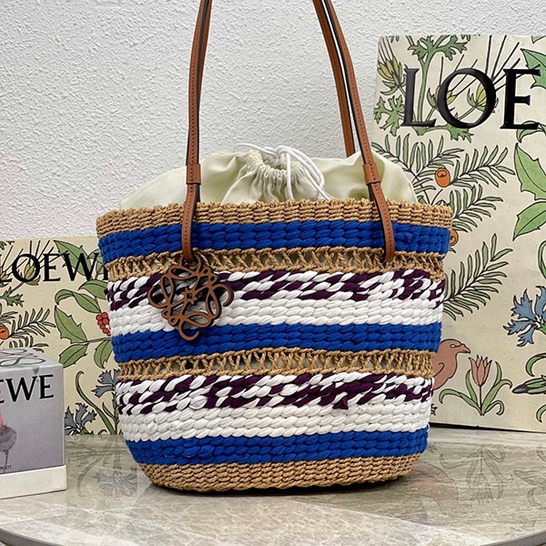 High quality Loewe basket tote copy (elephant glass & calfskin) lod99101
