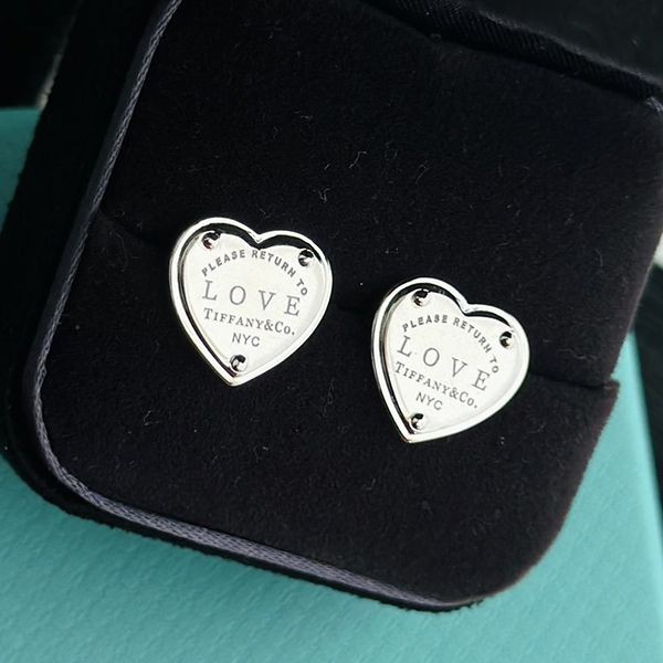 Best Price Tiffany Replica Heart Silver Earrings Tih45369
