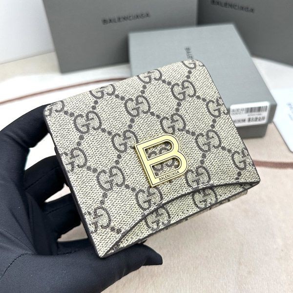 Extremely rare! Balenciaga Gucci copy card case wallet gua48302