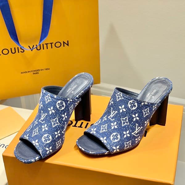 Popular! Quick delivery! [Louis Vuitton replica] Silhouette denim mules 1AAZUG