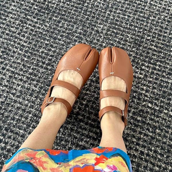 Maison Margiela Replica Tabi Double Strap Ballet Flats Maf68172