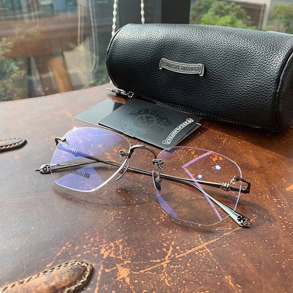 Chrome Hearts Metal Frame Glasses Replica Gold Kuh73974