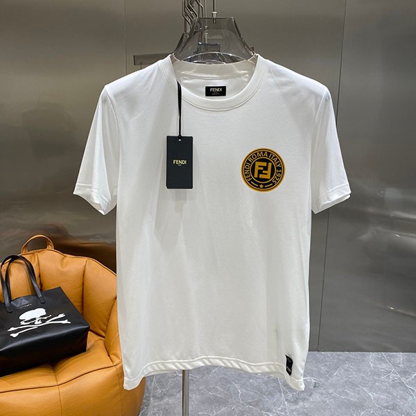 Fendi replica FF logo T-shirt feb33196 Fendi replica FF logo T-shirt feb33196