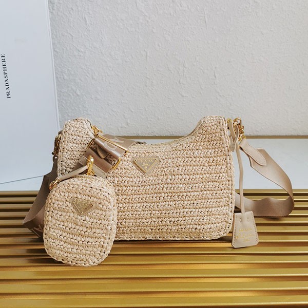 Prada Replica Re-Edition 2005 Raffia Bag Basket Bag 2way PUV84714
