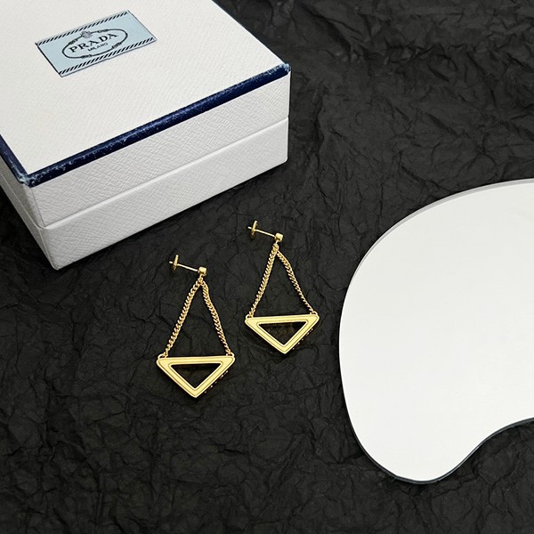 Prada Triangle Earrings Replica 2 Colors puq93153
