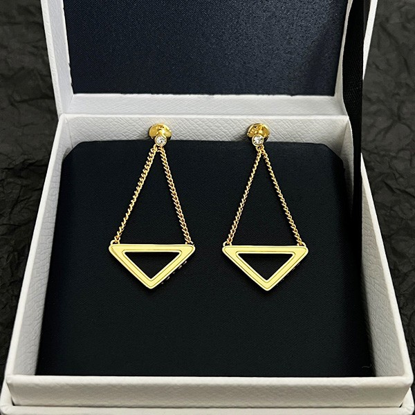Prada Triangle Earrings Replica 2 Colors puq93153