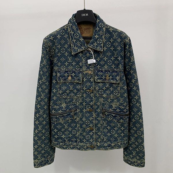 Free shipping Louis Vuitton Monogram Denim Jacket Replica vue79374