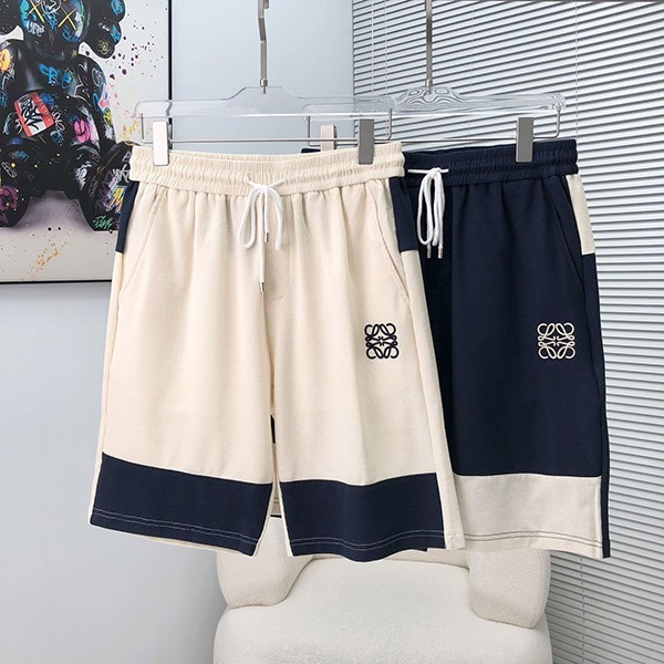 Very popular! Loewe shorts copy cotton black/white log94612 Very popular! Loewe shorts copy cotton black/white log94612