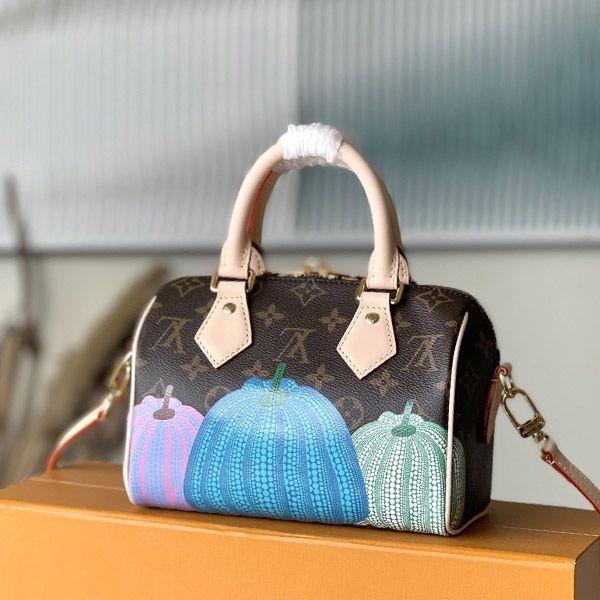 Louis Vuitton x Yayoi Kusama Pumpkin Speedy 20 Shoulder Bag Replica M46469 Louis Vuitton x Yayoi Kusama Pumpkin Speedy 20 Shoulder Bag Replica M46469