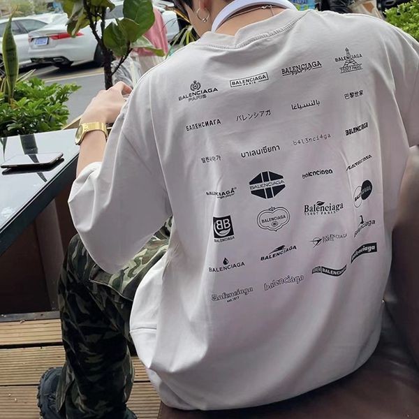 2023 New Balenciaga Full Logo T-shirt Copy bav15579 2023 New Balenciaga Full Logo T-shirt Copy bav15579