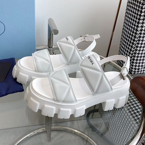 [Great Deal] Prada Nappa Leather Sport Sandals Replica Shoes puj75993