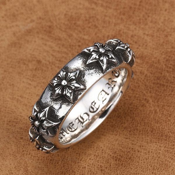 New on sale: Chrome Hearts CH STAR Eye-catching silver ring Kup20239