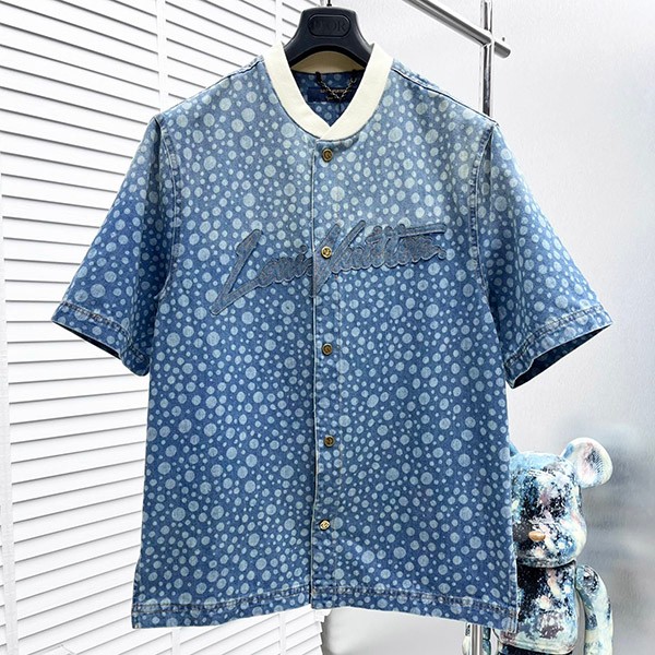 Louis Vuitton x YK Replica Infinity Dot Denim Shirt 1AB6O4 Louis Vuitton x YK Replica Infinity Dot Denim Shirt 1AB6O4