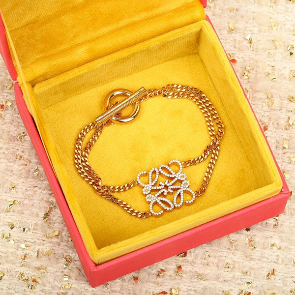 Loewe Pave Anagram Bracelet Replica Lor43804