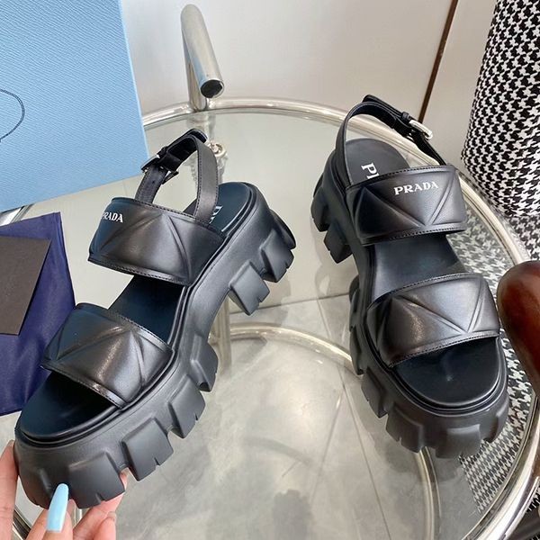 No.1 popular Prada nappa leather sports sandals replica shoes pus98576 No.1 popular Prada nappa leather sports sandals replica shoes pus98576