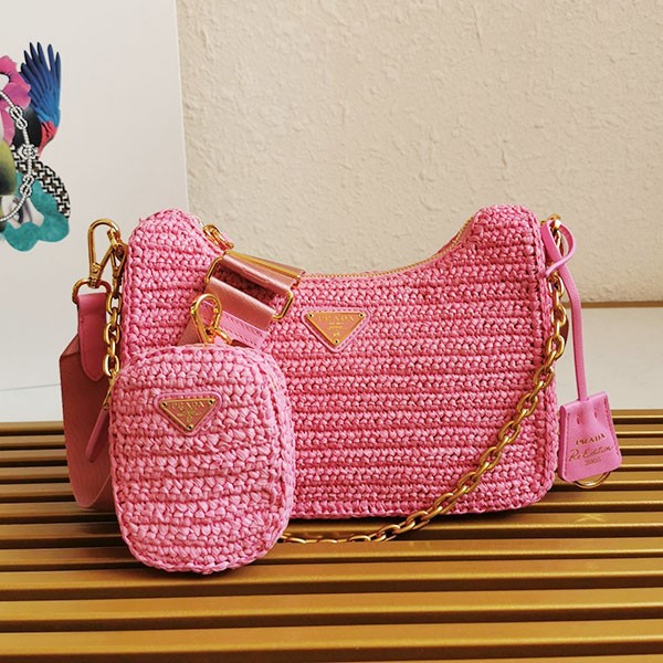 Prada Re-Edition 2005 Raffia Bag Replica Basket Bag 2way puz49320