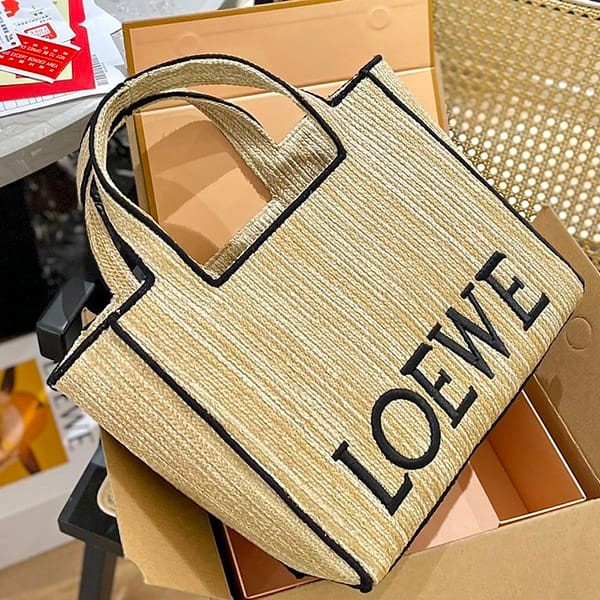 Limited edition [Loewe copy] Font Tote Small (Raffia) lor62432