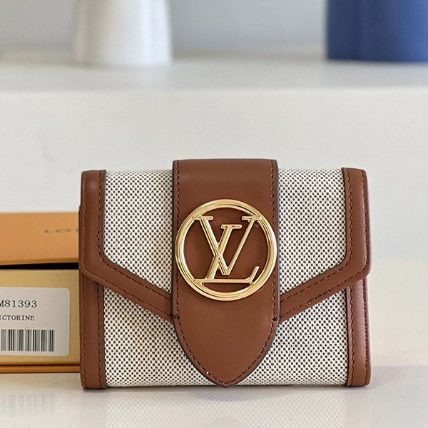 Rare Louis Vuitton Portefeuille LV Pont Neuf Compact Folding Wallet M81393 Replica