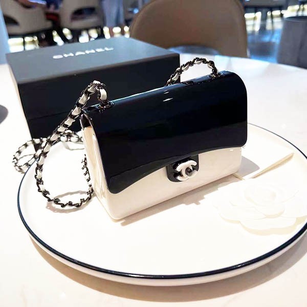 Chanel Icon Replica Shoulder Bag Evening Presiki Bicolor CC AS2513