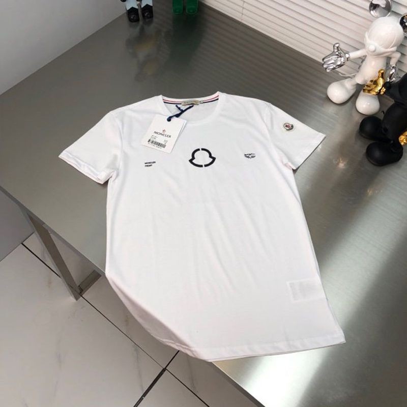 21-22AW MONCLER Logo Cotton T-shirt Replica White moh23710 21-22AW MONCLER Logo Cotton T-shirt Replica White moh23710