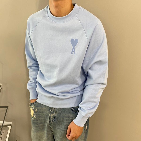 ★Japan!! Popular! Ami Paris fake blue trainer sweatshirt logo amr28854 ★Japan!! Popular! Ami Paris fake blue trainer sweatshirt logo amr28854