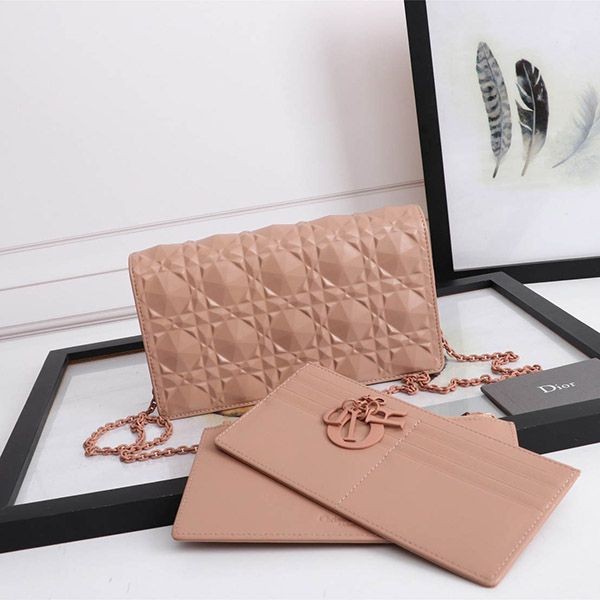 Lady Dior replica pouch, Cannage calfskin, 5 colors, sold out soon der59286
