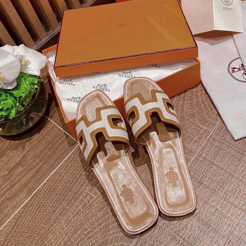 21-22AW Hermes Oran sandal copy Oran leather and canvas sandals eru08562 21-22AW Hermes Oran sandal copy Oran leather and canvas sandals eru08562