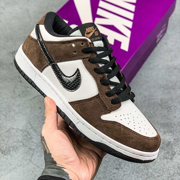 Nike SB Dunk Replica Low White Black Trail End Brown 304292-102