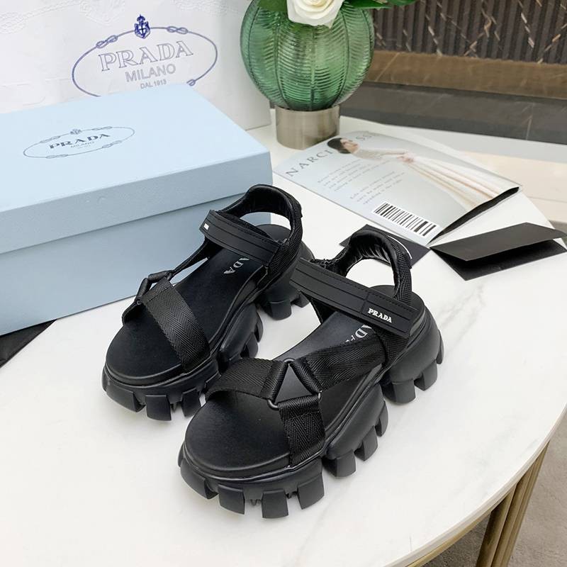 Classic New Prada Platform Monolith Foam Rubber Sandals Replica puh90845 Classic New Prada Platform Monolith Foam Rubber Sandals Replica puh90845
