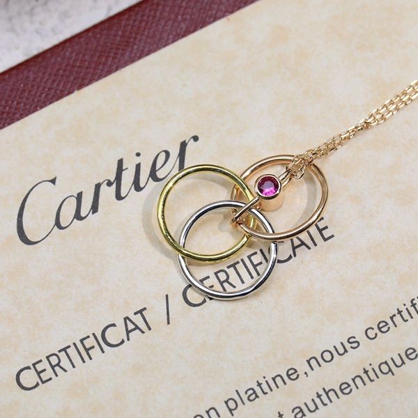 New color ☆ Rare Cartier Trinity necklace replica kak63146