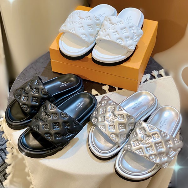 Louis Vuitton Replica Pool Pillow Line Mules 3 Colors vun94768