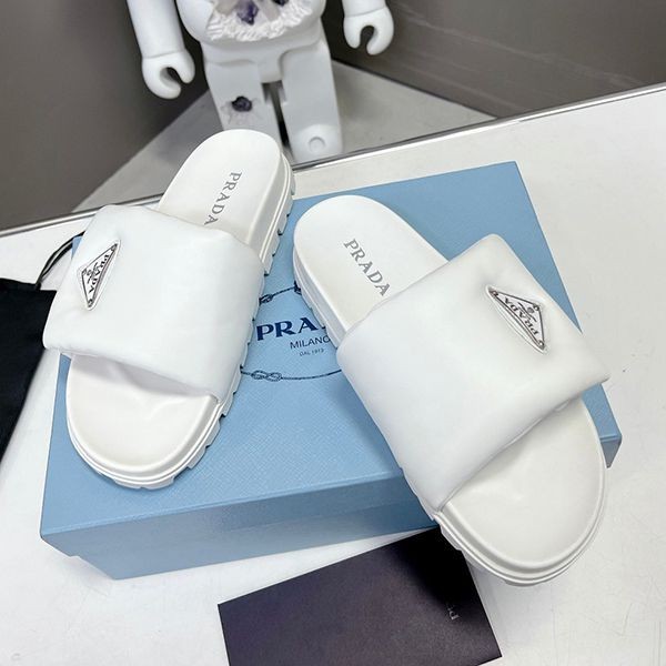 Sold out and popular ☆ Elegant Prada terry cloth slide sandals fake pun66490