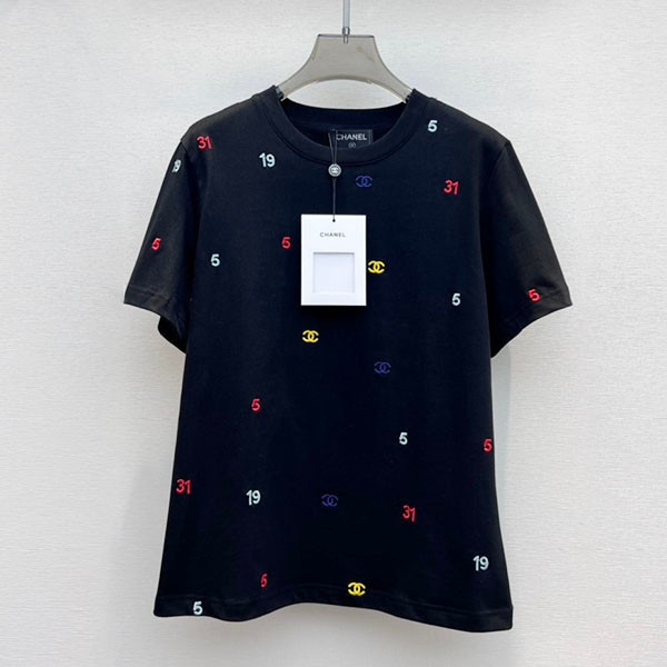 [Colorful logo is stylish] Chanel top short sleeve fake shs33637