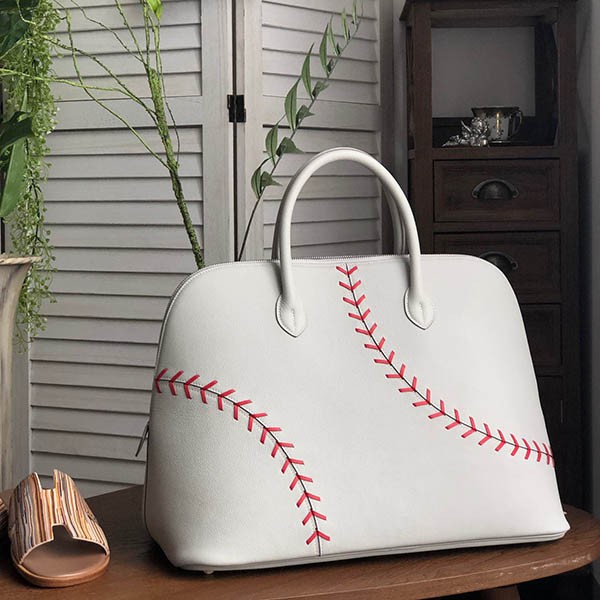 Rare item! Hermes Bolide 1923 Baseball 45 copy / Pearl gray x Rouge Kazak H074745CKAB